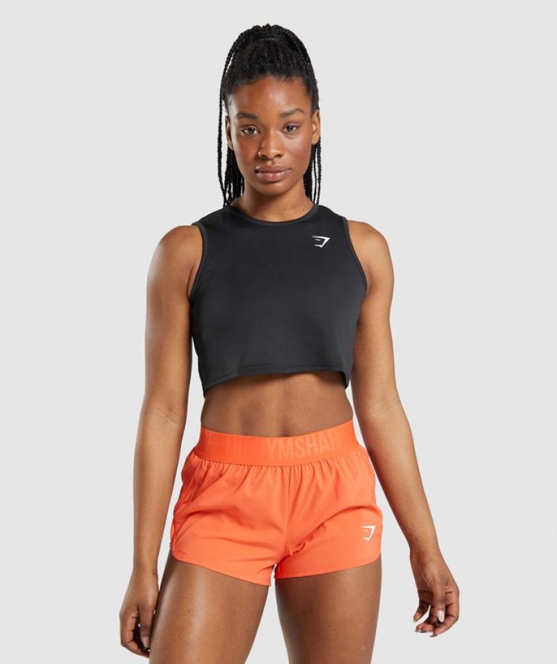 Crop Tops Gymshark Entrenamiento Crop Tank Negras | WFDEK4683