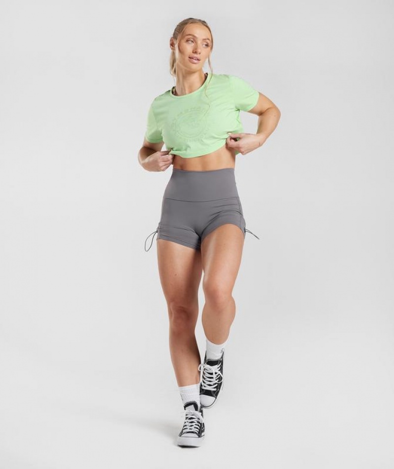 Crop Tops Gymshark Legacy Crop Top Verde Menta Azules | AULHE6021