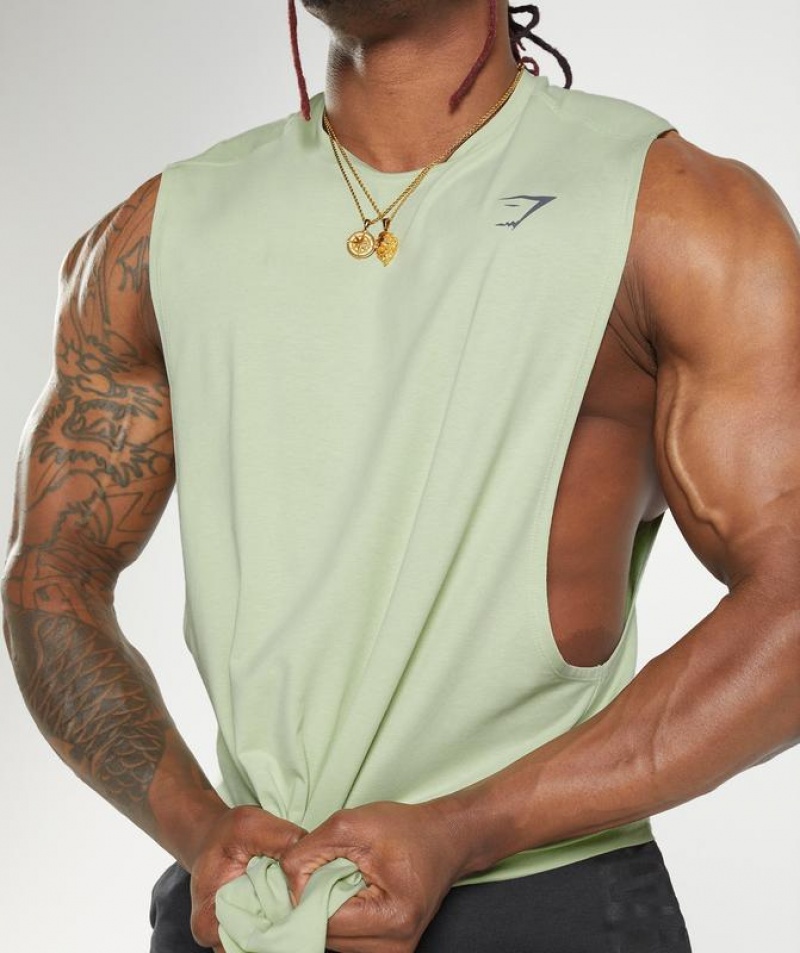 Drop Armhole Tank Gymshark Bold Drop Arm Tank Verde | HNBVA2359