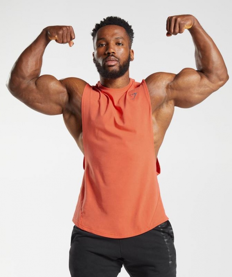 Drop Armhole Tank Gymshark Bold Drop Arm Tank Naranjas | JMLBZ3807