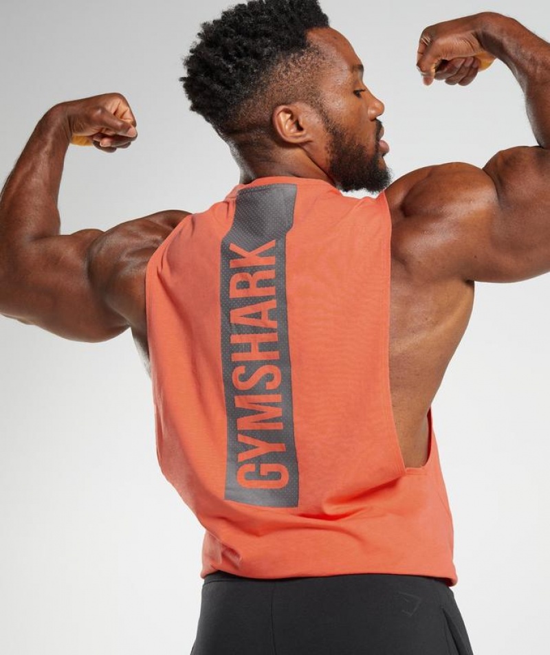 Drop Armhole Tank Gymshark Bold Drop Arm Tank Naranjas | JMLBZ3807