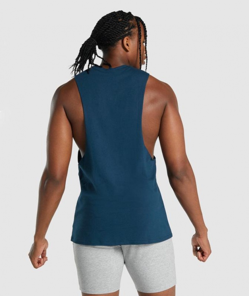 Drop Armhole Tank Gymshark Critical 2.0 Drop Arm Tank Azul Marino | WLNMB6371