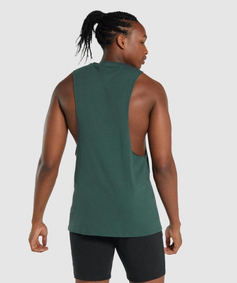 Drop Armhole Tank Gymshark Critical 2.0 Drop Arm Tank Verde Oscuro | JCYOL4073