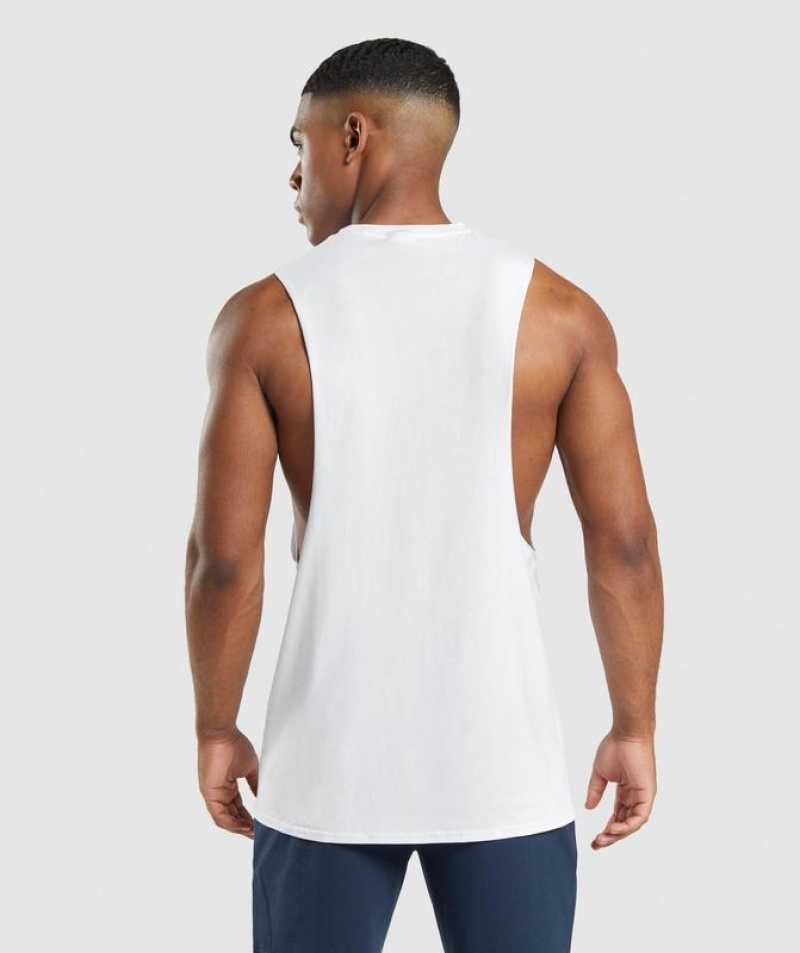 Drop Armhole Tank Gymshark Critical 2.0 Drop Arm Tank Blancas | JIFBK2746