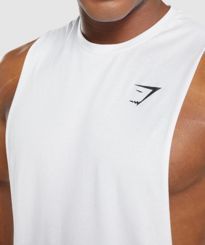 Drop Armhole Tank Gymshark Critical 2.0 Drop Arm Tank Blancas | JIFBK2746