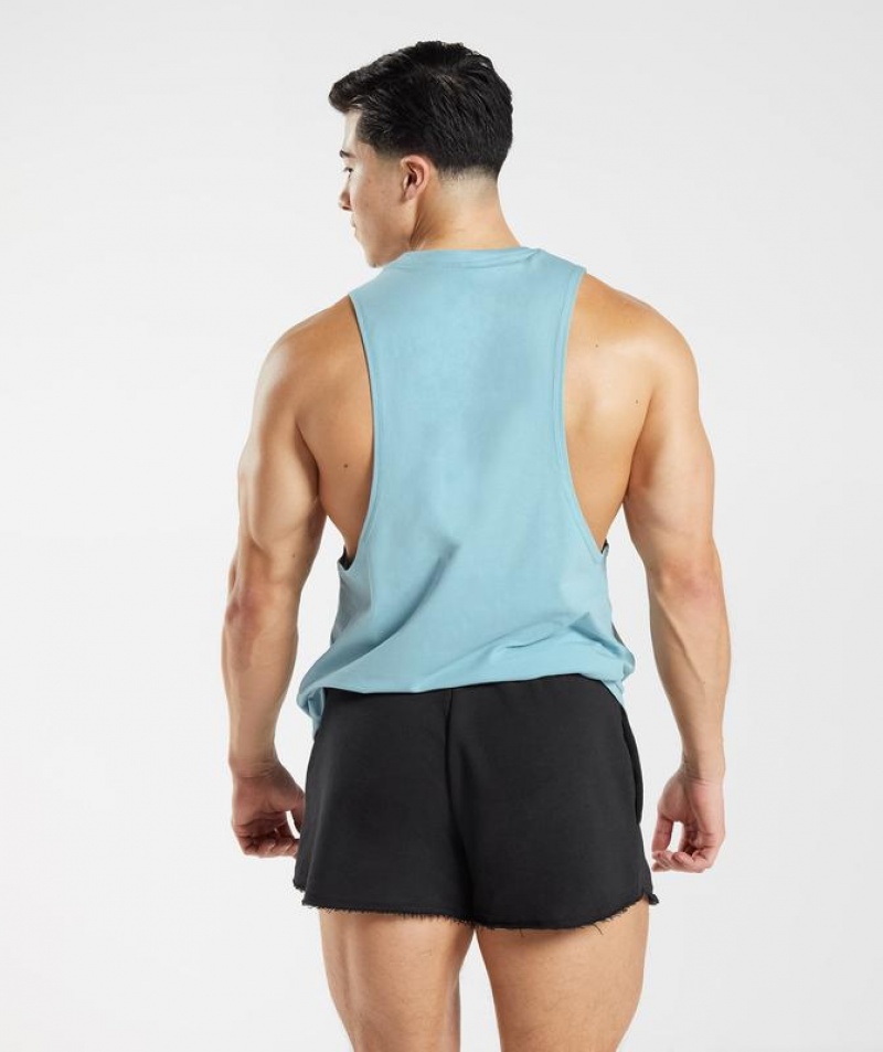 Drop Armhole Tank Gymshark Legacy Drop Arm Tank Azules | IEAUJ0921