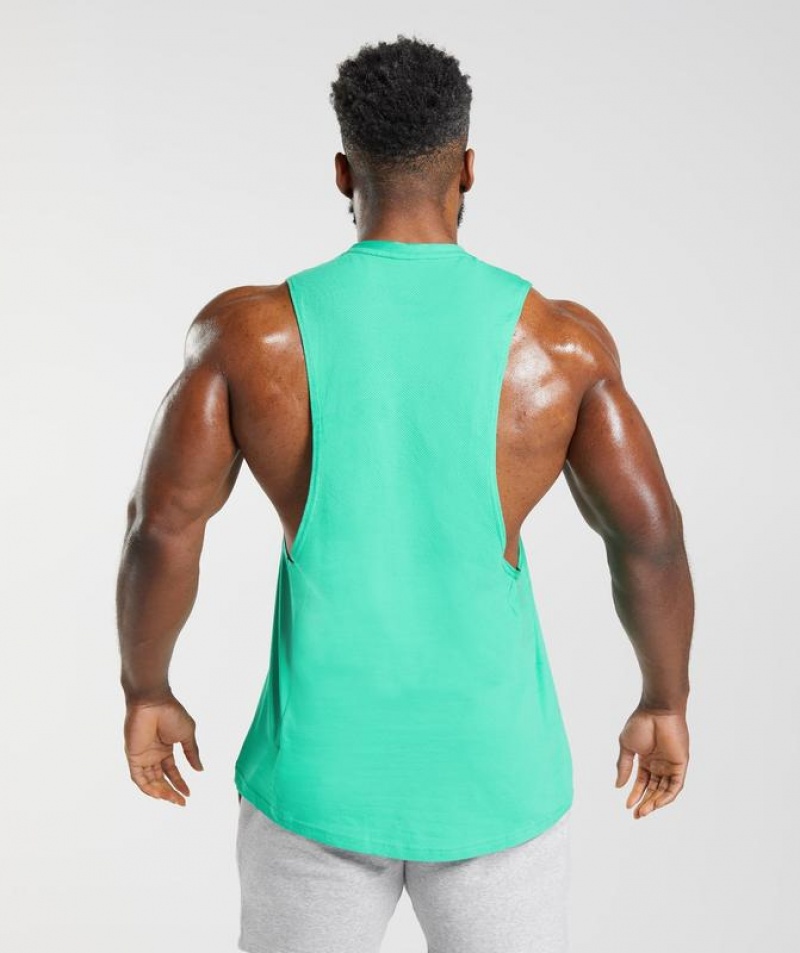 Drop Armhole Tank Gymshark React Drop Arm Tank Verde | DSFEX6985