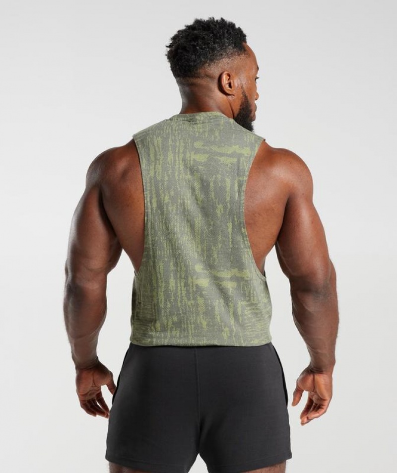 Drop Armhole Tank Gymshark React Drop Arm Tank Verde | FJKZL7301