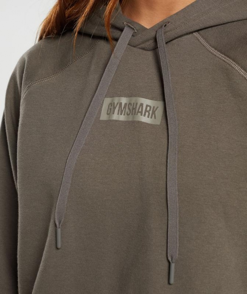 Hoodies Gymshark Block Oversized Hoodie Camuflaje Marrones | ADNBO4903