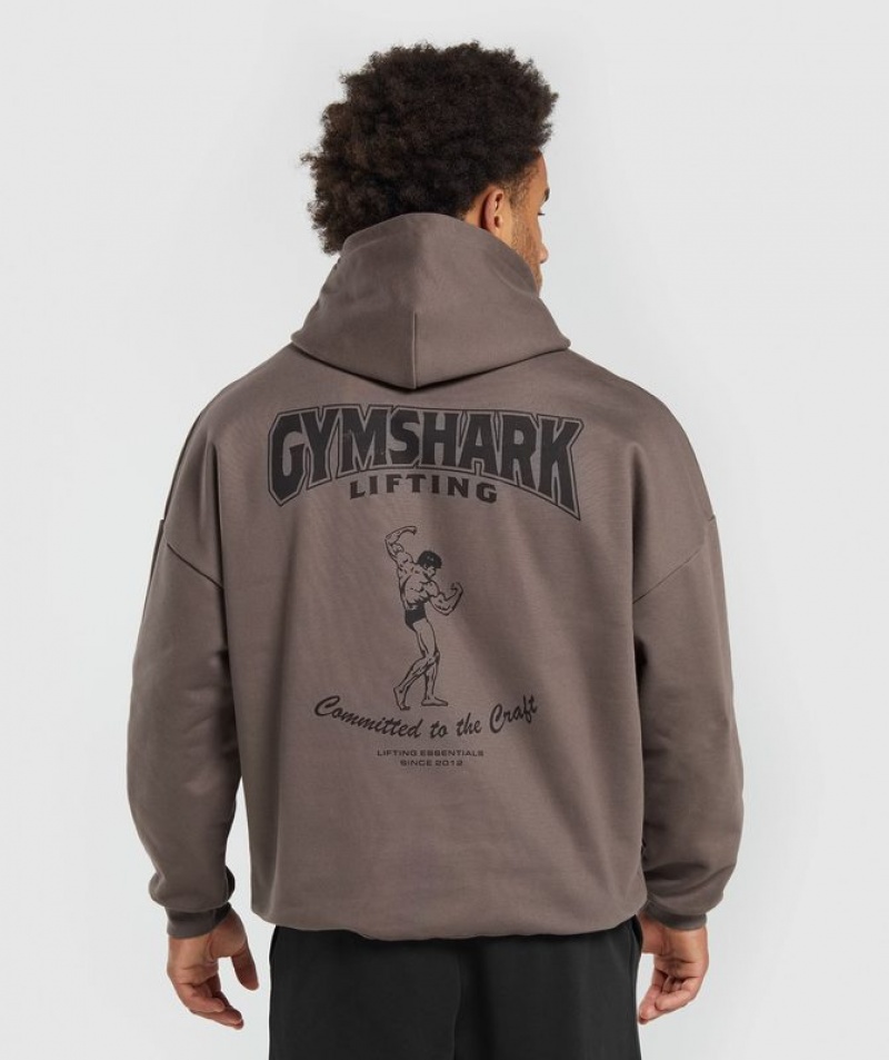 Hoodies Gymshark Committed to the Craft Hoodie Marrones | AJSFK5702