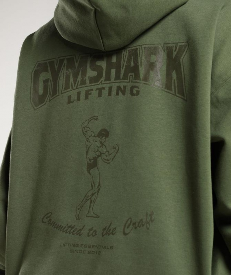 Hoodies Gymshark Committed to the Craft Hoodie Verde | IXPNM3056