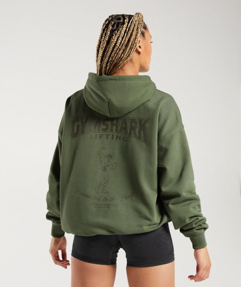 Hoodies Gymshark Committed to the Craft Hoodie Verde | IXPNM3056