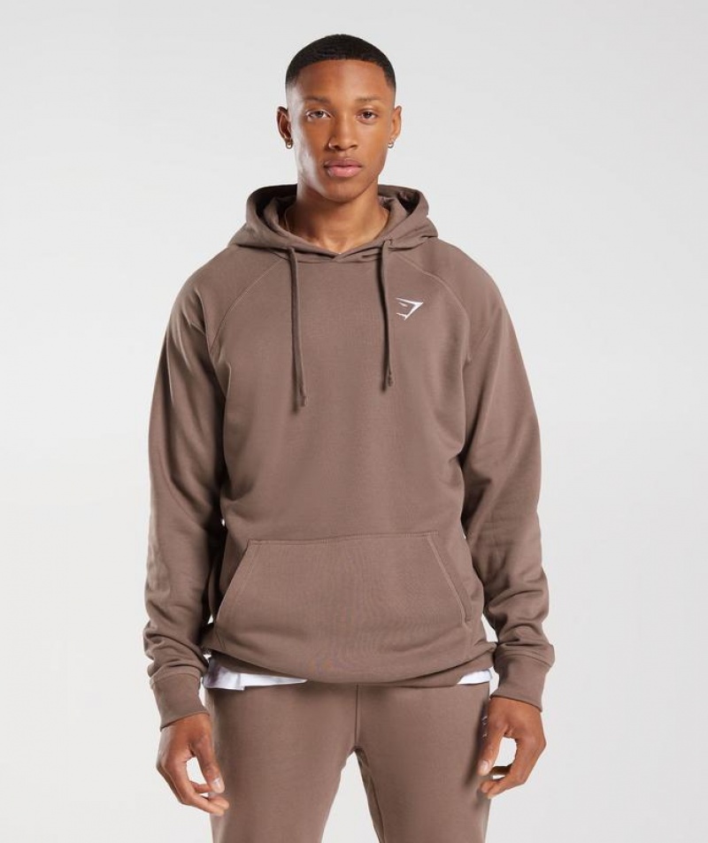 Hoodies Gymshark Crest Hoodie Marrones | YTXHO0261