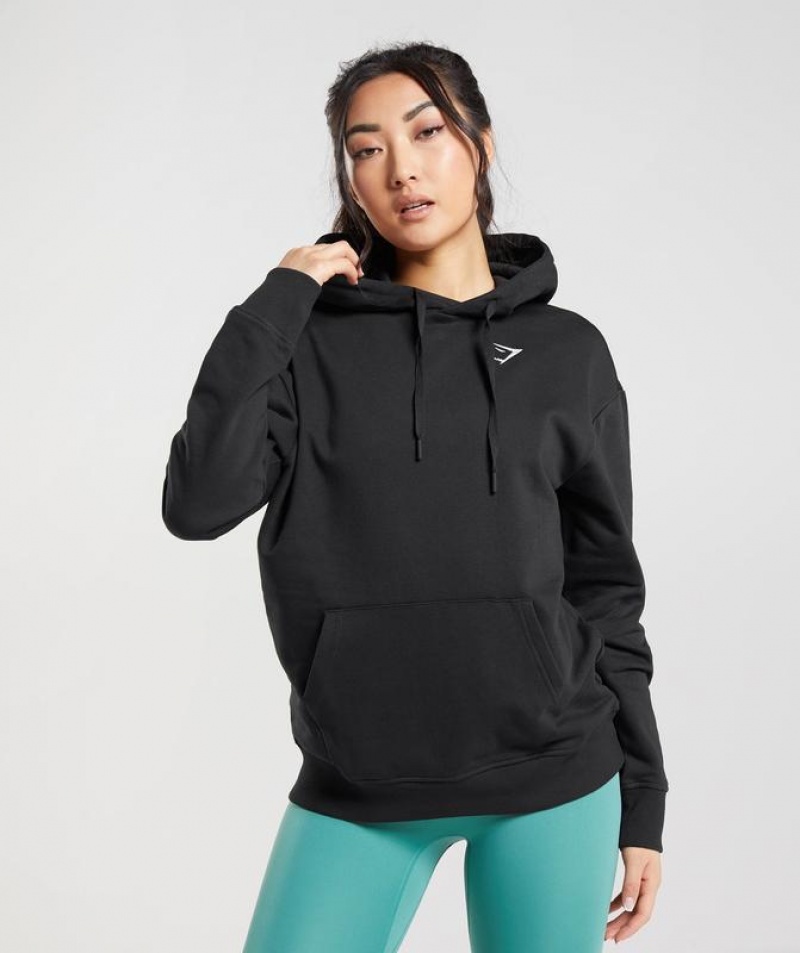 Hoodies Gymshark Entrenamiento Oversized Hoodie Negras | DXYVH7530