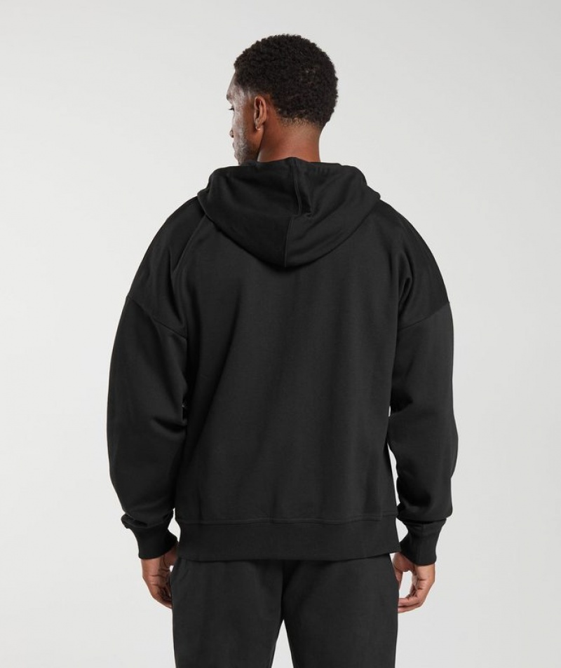 Hoodies Gymshark Essential Oversized Zip Up Hoodie Negras | SEFRW8941