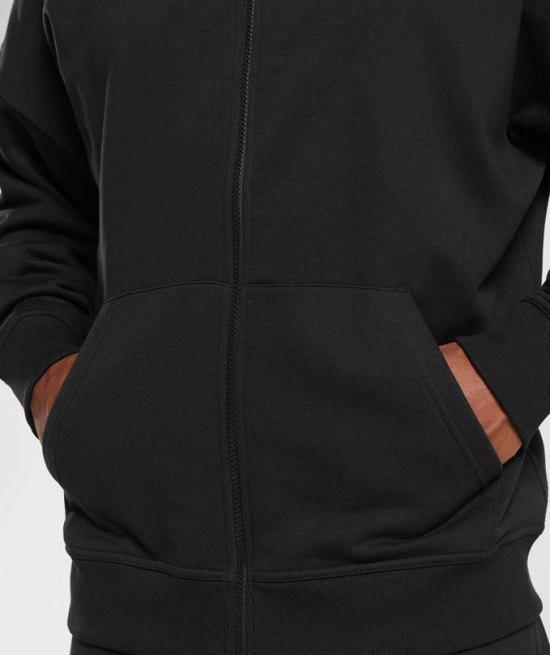 Hoodies Gymshark Essential Oversized Zip Up Hoodie Negras | SEFRW8941