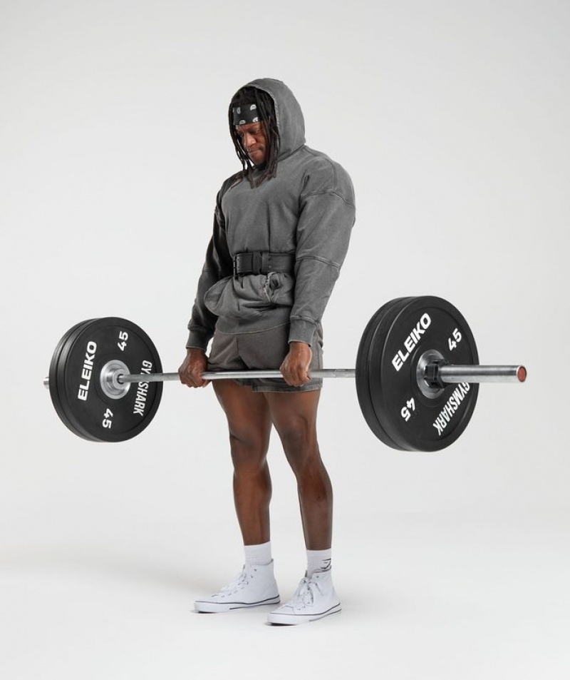 Hoodies Gymshark Heritage Washed Hoodie Gris | BDVNP1067