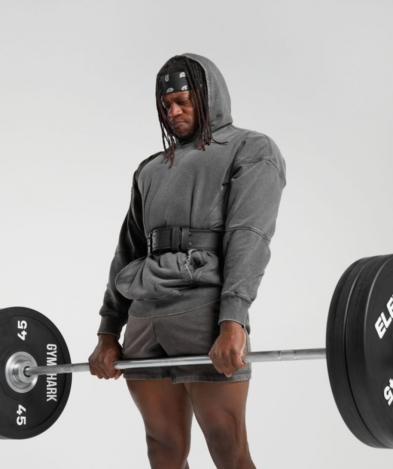 Hoodies Gymshark Heritage Washed Hoodie Gris | BDVNP1067