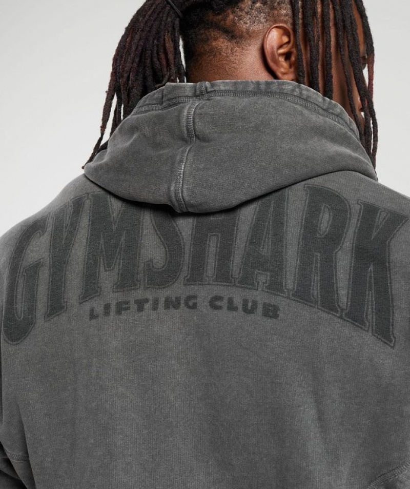 Hoodies Gymshark Heritage Washed Hoodie Gris | BDVNP1067