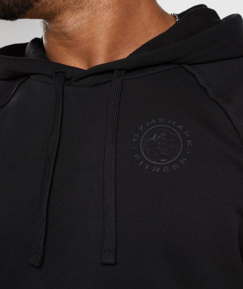 Hoodies Gymshark Legacy Corta Sleeve Crop Hoodie Negras | ELYWU1250