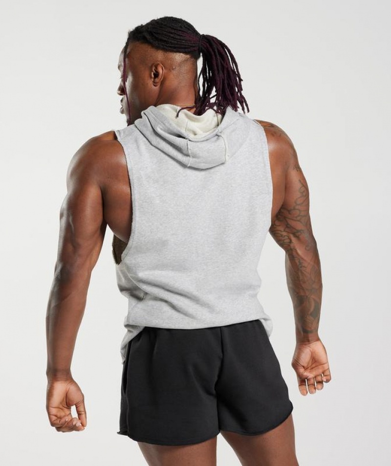 Hoodies Gymshark Legacy Drop Arm Hoodie Gris Claro | HKDVF2713