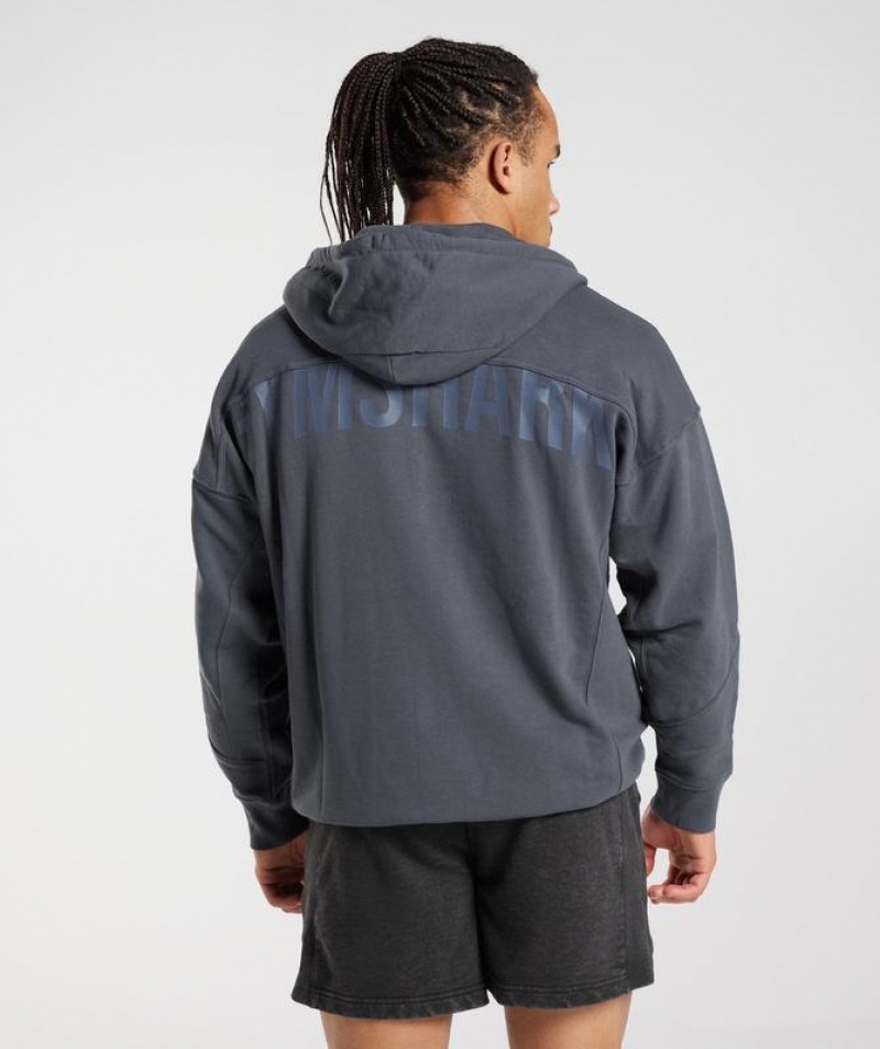 Hoodies Gymshark Power Zip Hoodie Gris | BDSVZ8756