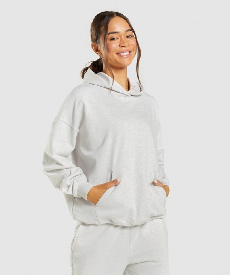 Hoodies Gymshark Rest Day Sweats Hoodie Blancas | HBVEP3018