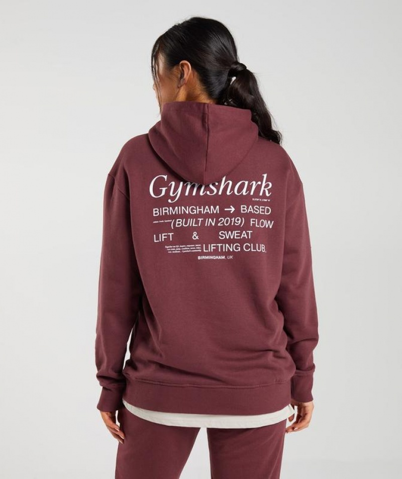 Hoodies Gymshark Social Club Oversized Hoodie Marrones | OTSIP6730