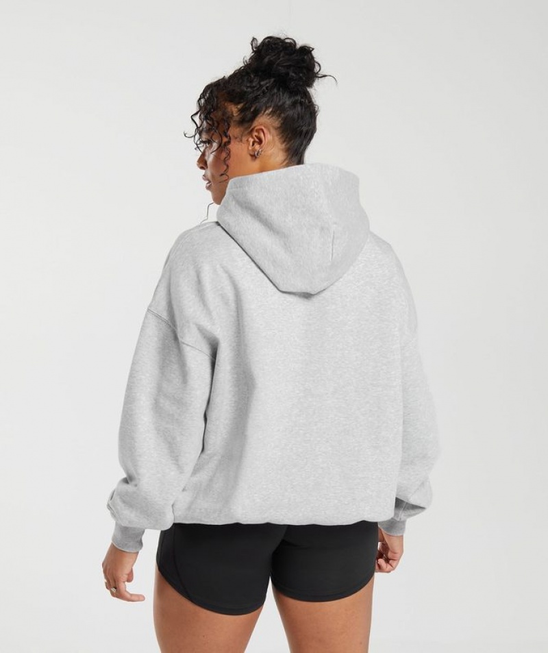 Hoodies Gymshark Strength Department Estampadas Hoodie Gris Claro | QLFZY5813