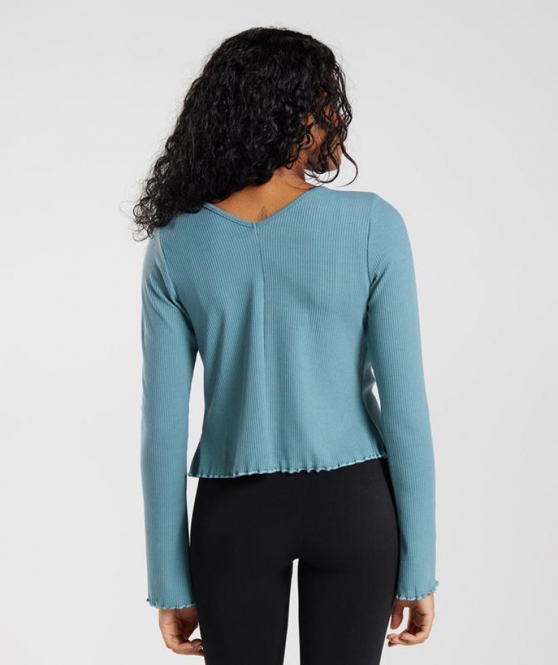 Jackets / Outerwear Gymshark Pause Cardigan Azules | RKQWU5417