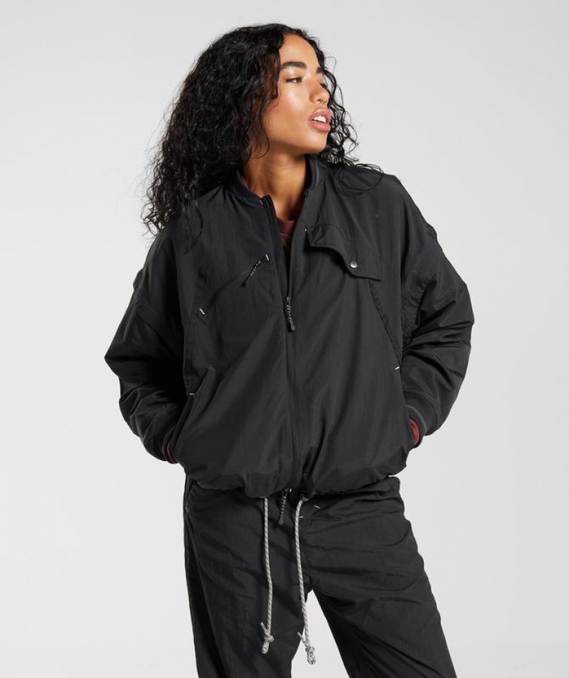 Jackets / Outerwear Gymshark Retake Woven Jacket Negras | NPRKT8201