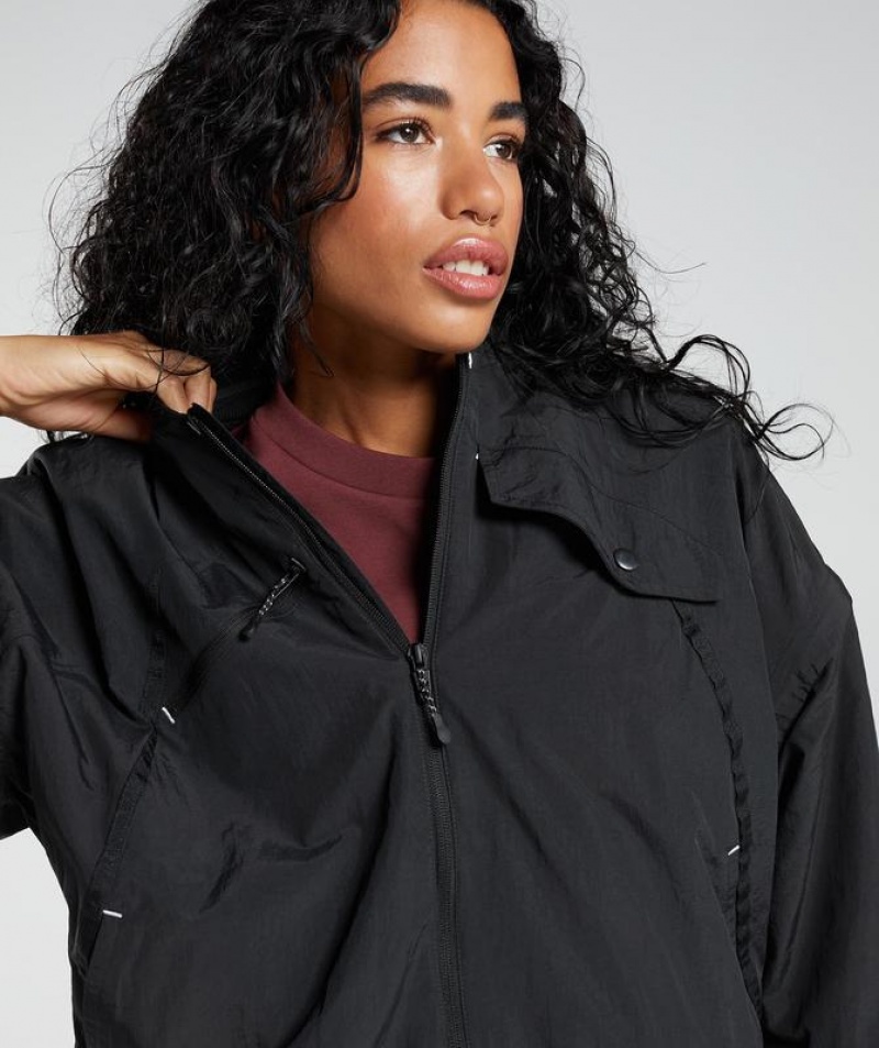 Jackets / Outerwear Gymshark Retake Woven Jacket Negras | NPRKT8201