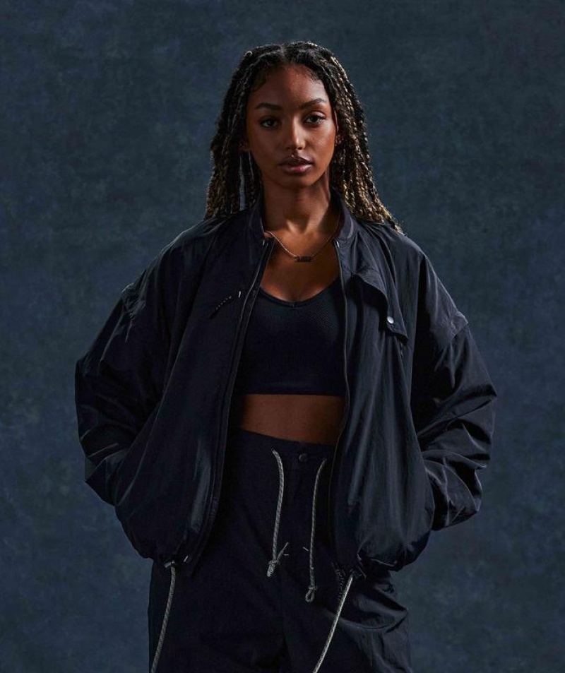 Jackets / Outerwear Gymshark Retake Woven Jacket Negras | NPRKT8201