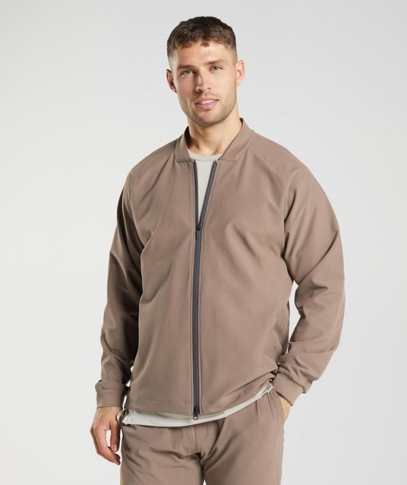 Jackets / Outerwear Gymshark Studio Jacket Marrones | BVFGT8342