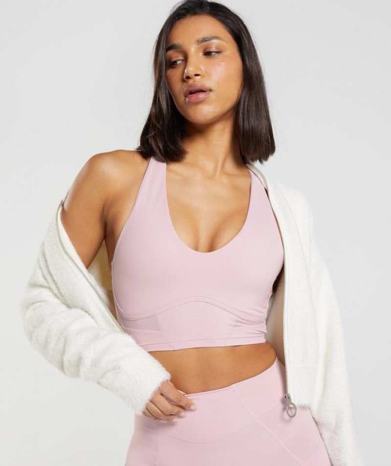 Jackets / Outerwear Gymshark Whitney Eyelash Knit Jacket Blancas | DZIPJ3278