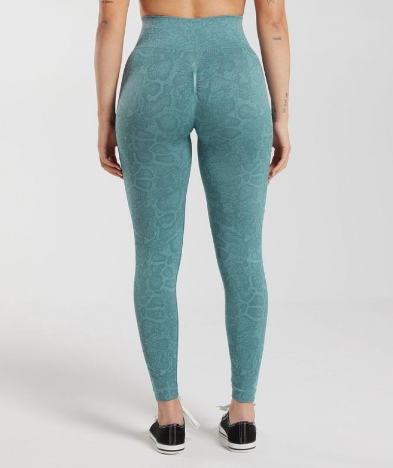 Leggins Gymshark Adapt Animal Seamless Leggings Azules | OWVCH9583