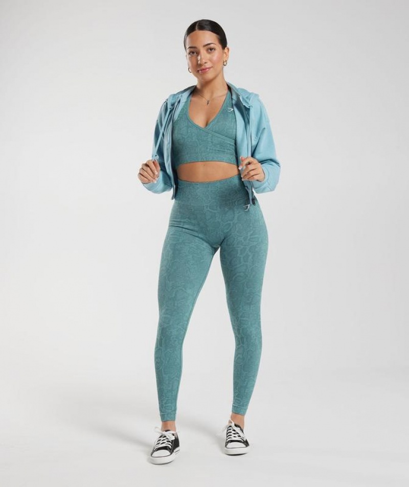 Leggins Gymshark Adapt Animal Seamless Leggings Azules | OWVCH9583