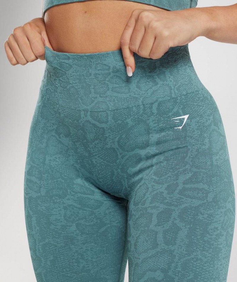 Leggins Gymshark Adapt Animal Seamless Leggings Azules | OWVCH9583