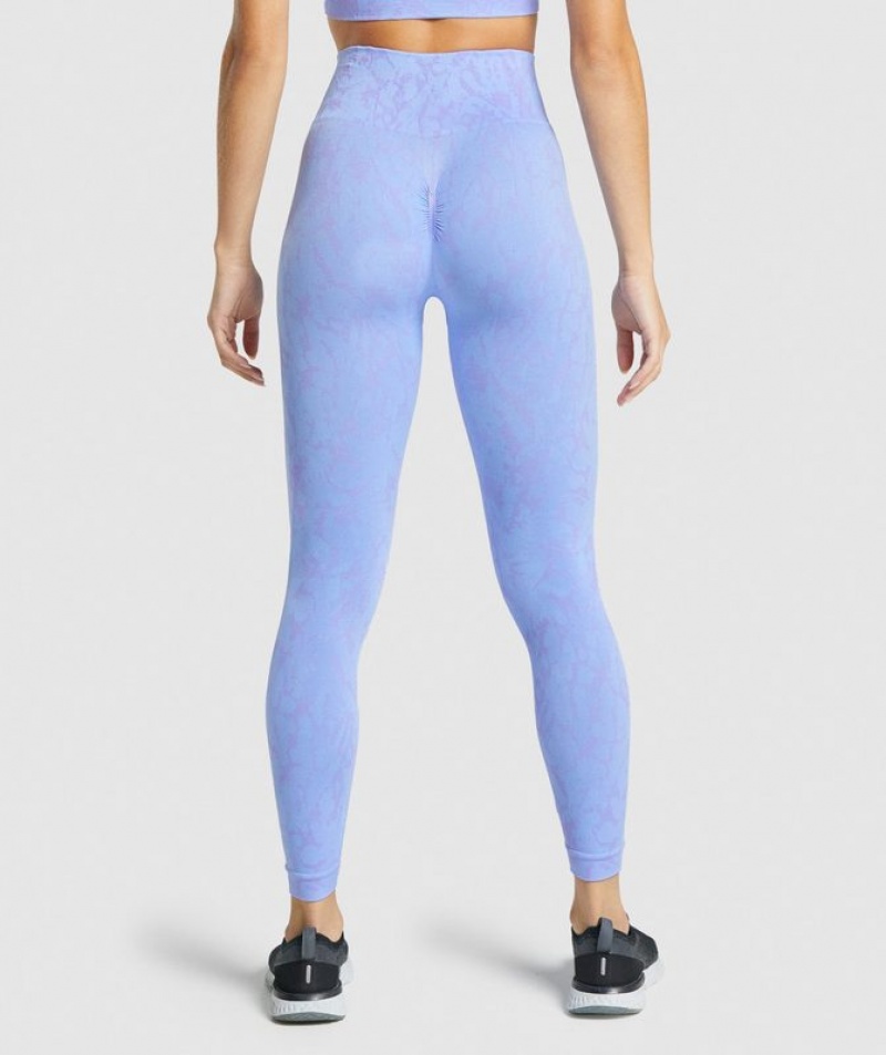 Leggins Gymshark Adapt Animal Seamless Leggings Azules Claro | IHGQB2761