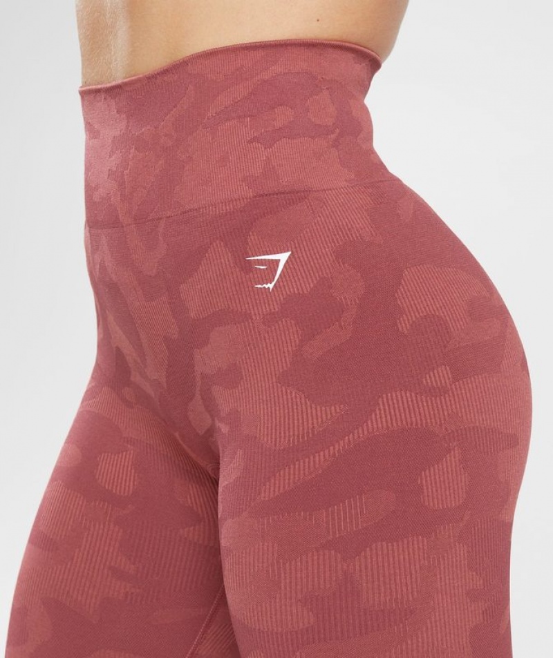 Leggins Gymshark Adapt Camo Seamless Acanalado Leggings Rosas | XVNOA1709