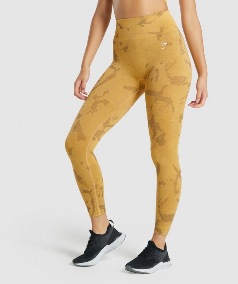 Leggins Gymshark Adapt Camo Seamless Leggings Amarillo | RUXMW8650