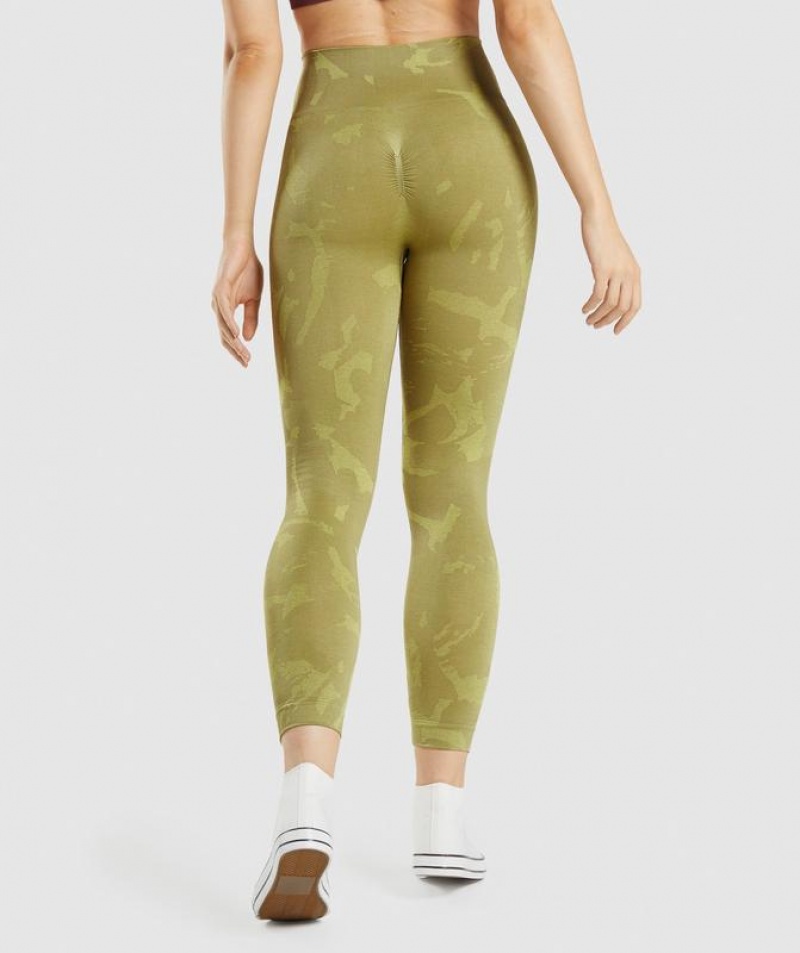 Leggins Gymshark Adapt Camo Seamless Leggings Verde | DMQGY0826