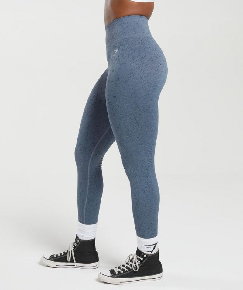 Leggins Gymshark Adapt Fleck Seamless Leggings Azules | WTUHP7861