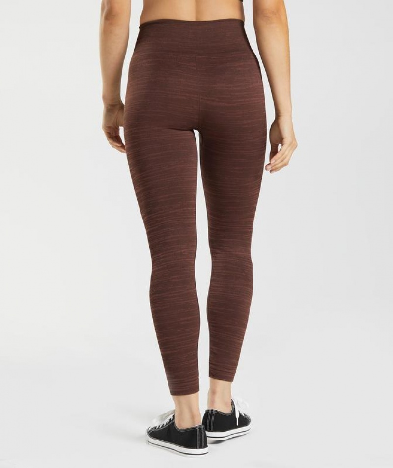 Leggins Gymshark Adapt Marl Seamless Leggings Marrones | SEJCM9723