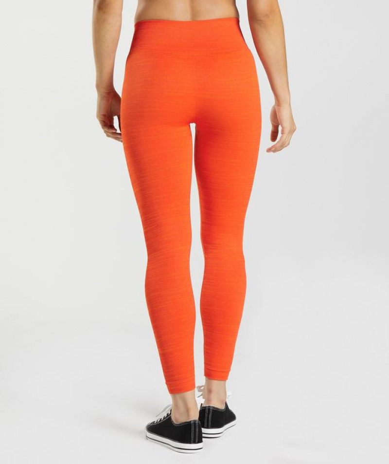 Leggins Gymshark Adapt Marl Seamless Leggings Naranjas | SVWEL2681