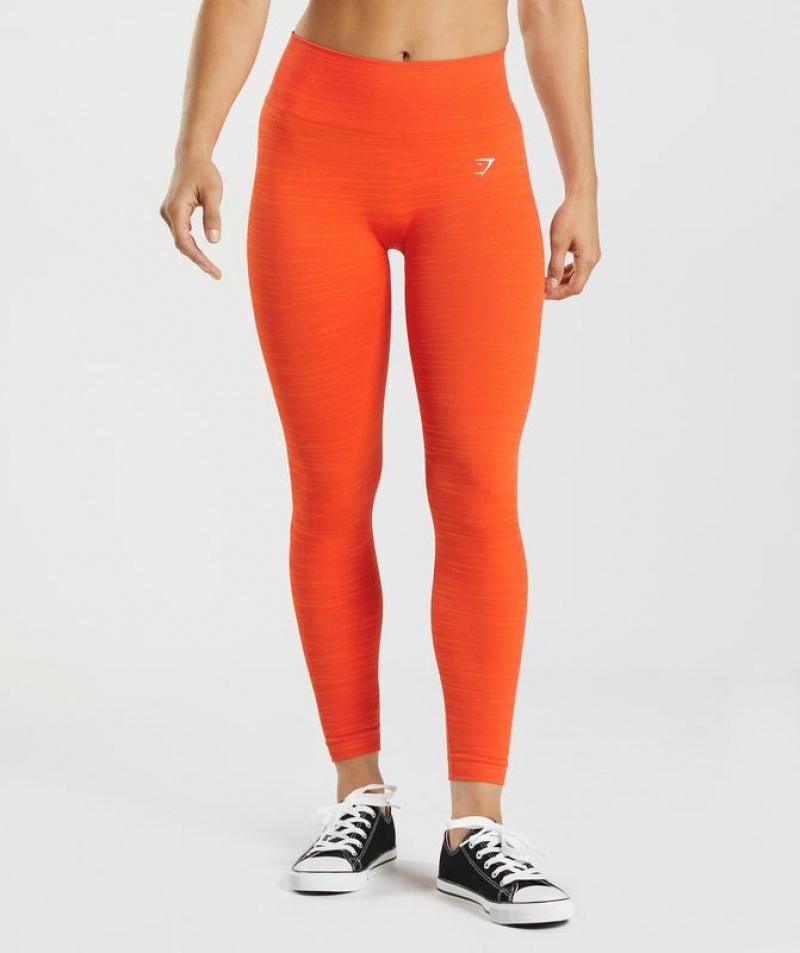 Leggins Gymshark Adapt Marl Seamless Leggings Naranjas | SVWEL2681