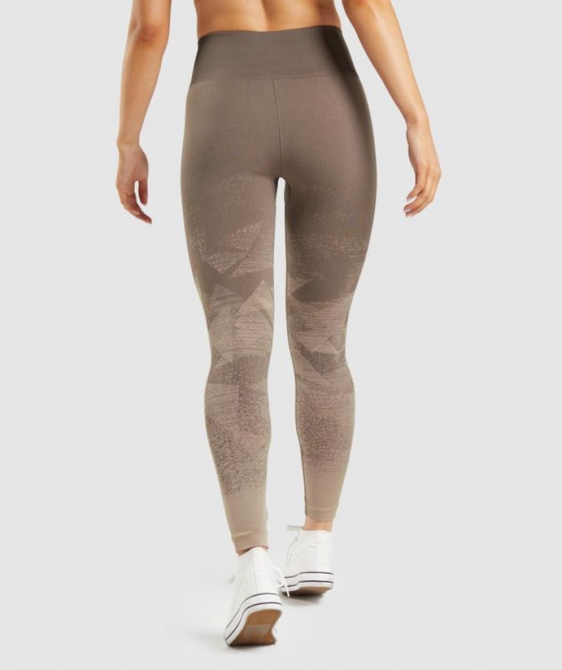 Leggins Gymshark Adapt Ombre Seamless Leggings Marrones | GDNHY7049