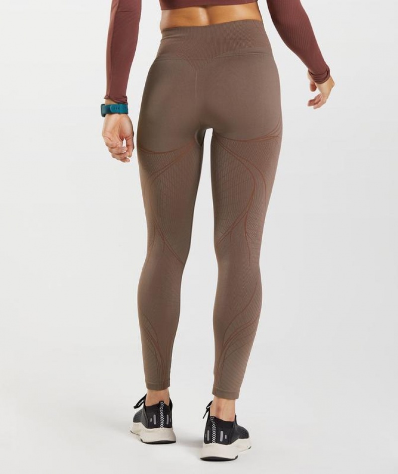 Leggins Gymshark Apex Seamless Leggings Marrones | RTXCV5762