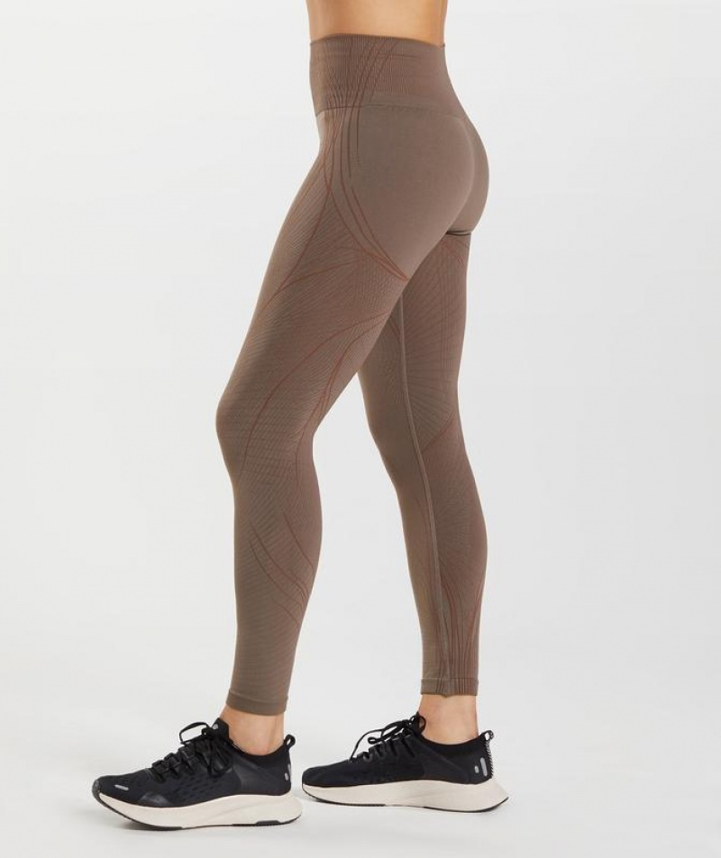 Leggins Gymshark Apex Seamless Leggings Marrones | RTXCV5762