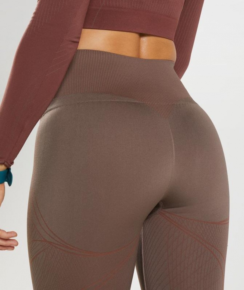 Leggins Gymshark Apex Seamless Leggings Marrones | RTXCV5762